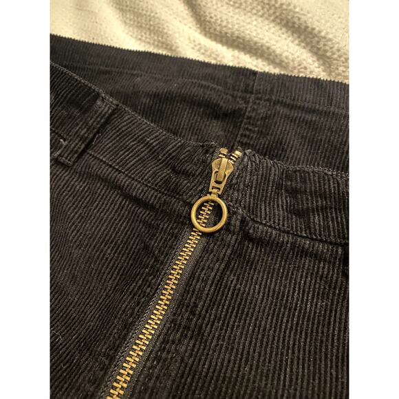 Altard State Black Corduroy Zip Up Skirt size Medium - Picture 2 of 4